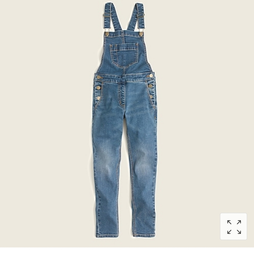 Stretch denim overalls